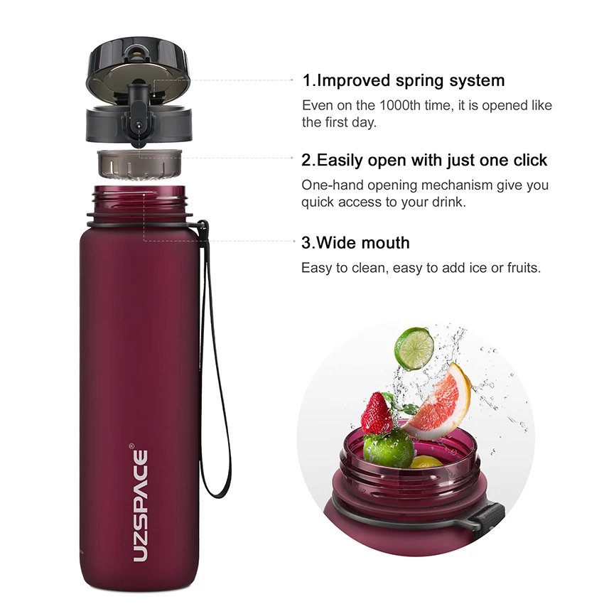 Sports Water Bottle BPA Free Tritan 500 ml plastic water bottle Leak-proof trinkflasche for outdoor hiking and gym with lids