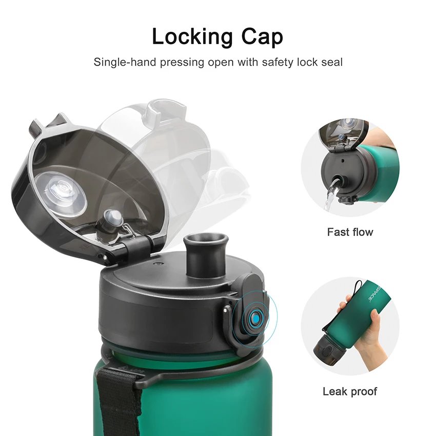 Sports Water Bottle BPA Free Tritan 500 ml plastic water bottle Leak-proof trinkflasche for outdoor hiking and gym with lids