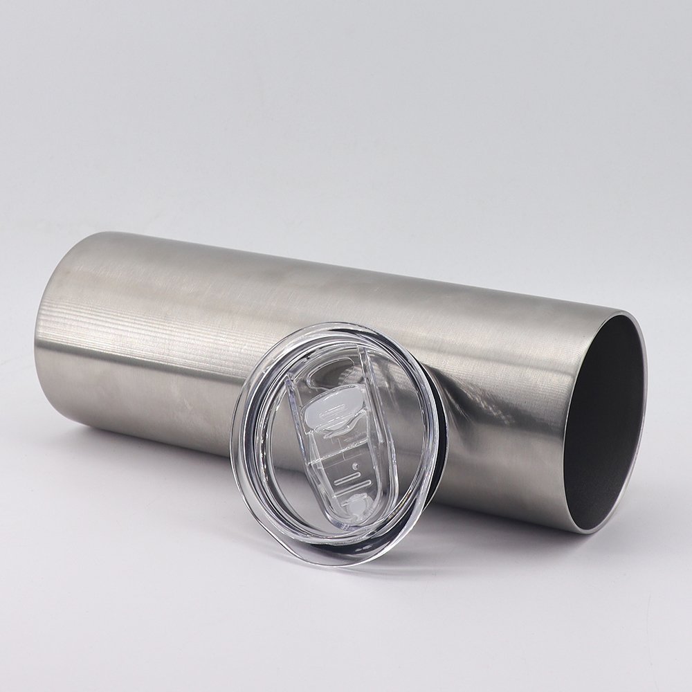 fast shipping 20oz tumbler double walled car travel tumbler cups water bottles silver stainless steel Straight Tumbler