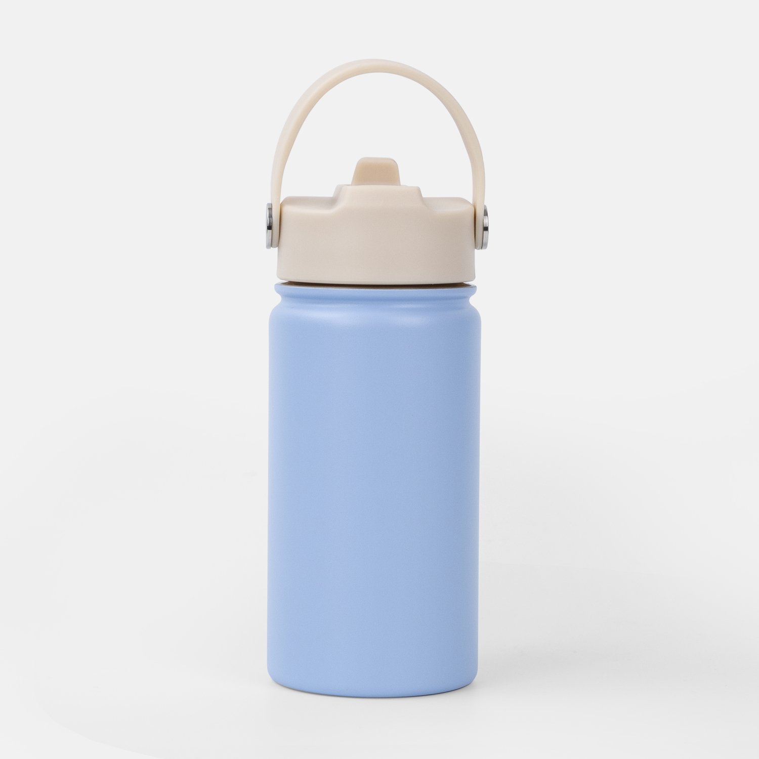 Cute Kids Water Bottle Double Wall Vacuum 12oz Stainless Steel Thermal Kids Insulated Water Bottle with Straw Lid