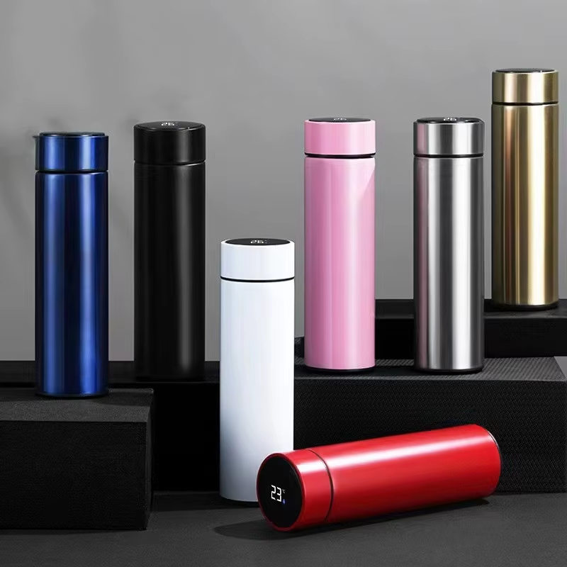 500ML Smart Thermos Water Bottle Stainless Steel Insulation Touch Intelligent Temperature Display Vacuum Flasks Cup Digital Mug