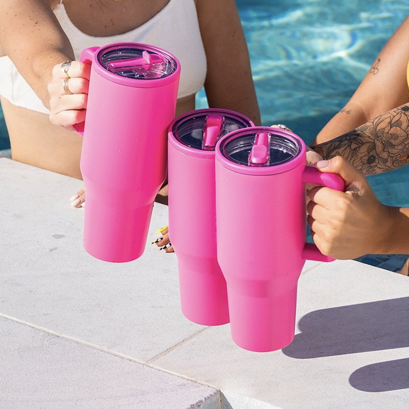40 oz New 2024 Simple Leak proof Travel Tumbler With Handle And Straw Lid Custom Logo Vacuum Mug