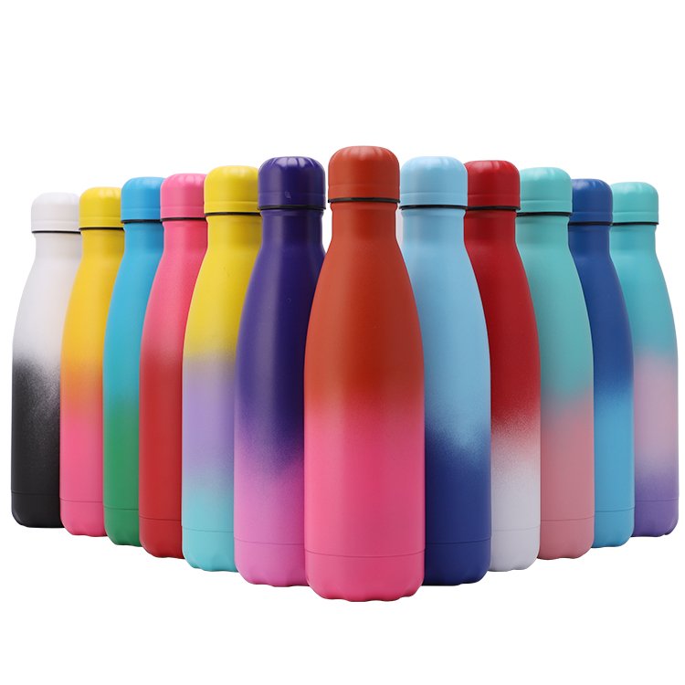 Customized Cola Shaped insulated water bottles Double Wall Stainless Steel Sport Cup Gym fitness Leak Proof vacuum flasks