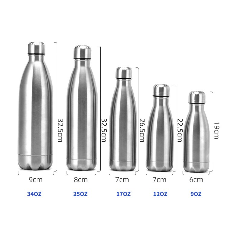 Customized Cola Shaped insulated water bottles Double Wall Stainless Steel Sport Cup Gym fitness Leak Proof vacuum flasks
