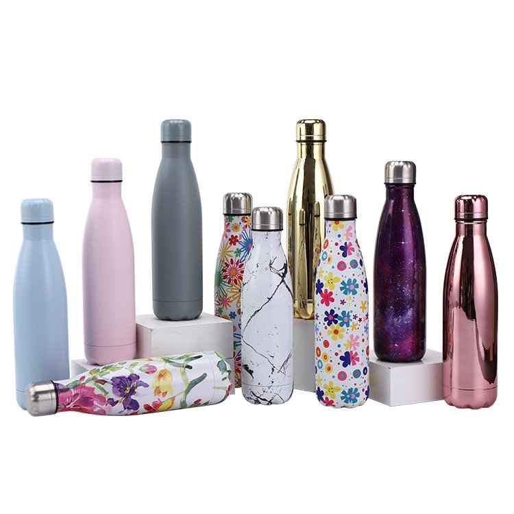 Customized Cola Shaped insulated water bottles Double Wall Stainless Steel Sport Cup Gym fitness Leak Proof vacuum flasks