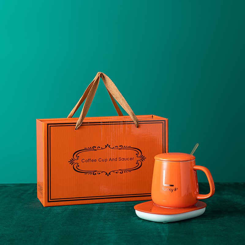 ANSONYE wholesale Custom Logo Heating Pad Temperature Control Smart Coffee Mug Cup Warmer Gift Set for Home Office
