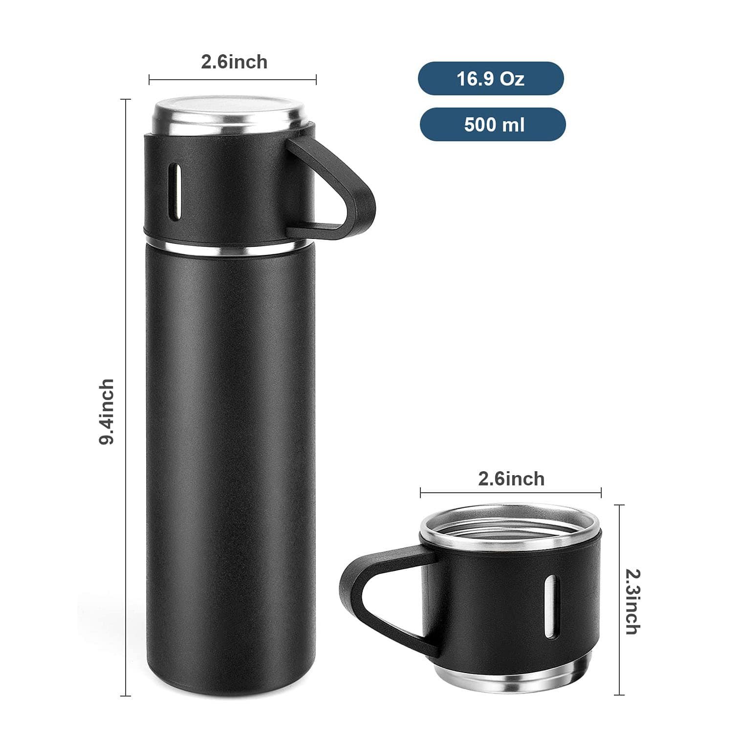 Gift Ideas Tomatodo Garrafa Termico Inox Squeze Thermos With Two Cups Vacuum Flasks & Thermoses