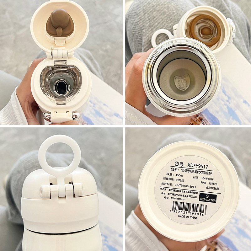 New Design Leakproof Double Wall Insulated Vacuum Flasks Stainless Steel Water Bottle