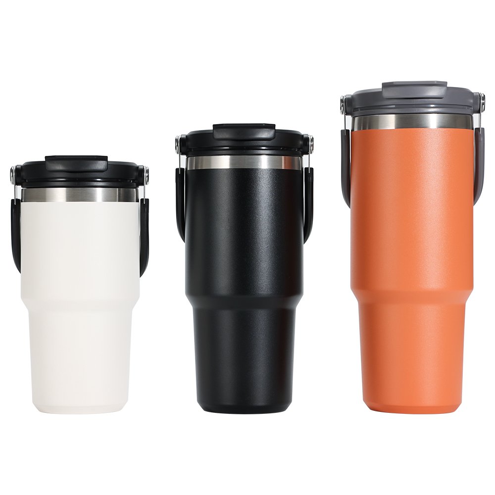 New Arrival insulated bottle Double Wall stainless steel water bottle travel Coffee Mug With Handle