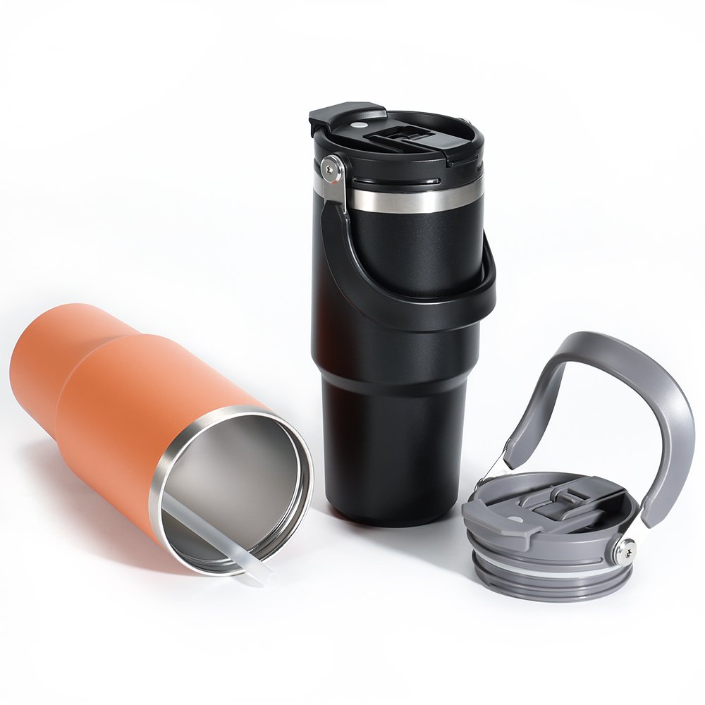 New Arrival insulated bottle Double Wall stainless steel water bottle travel Coffee Mug With Handle