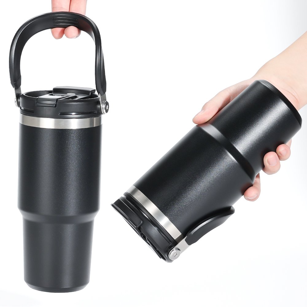 New Arrival insulated bottle Double Wall stainless steel water bottle travel Coffee Mug With Handle