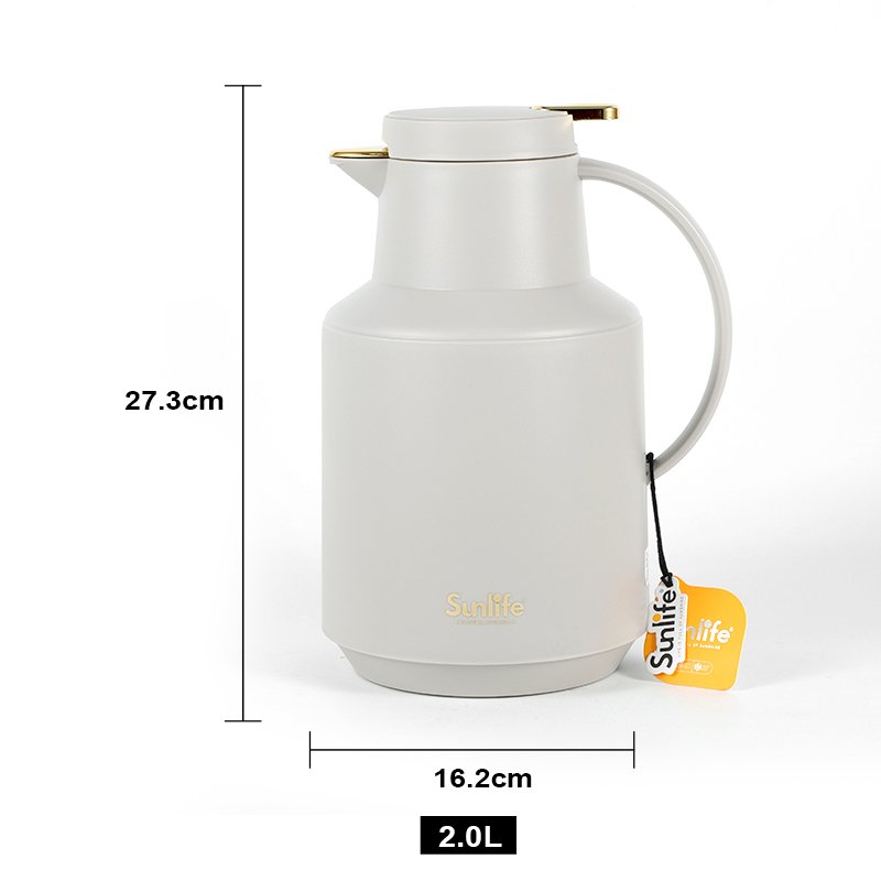 Sunlife vacuum flask plastic body pink glass linner inside wholesale price big capacity thermal jug