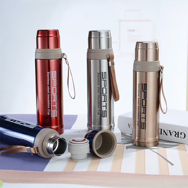 Custom Water Bottles Vacuum Thermos with Handle Double Insulated Stainless Steel CLASSIC Drinkware Vacuum Flasks & Thermoses