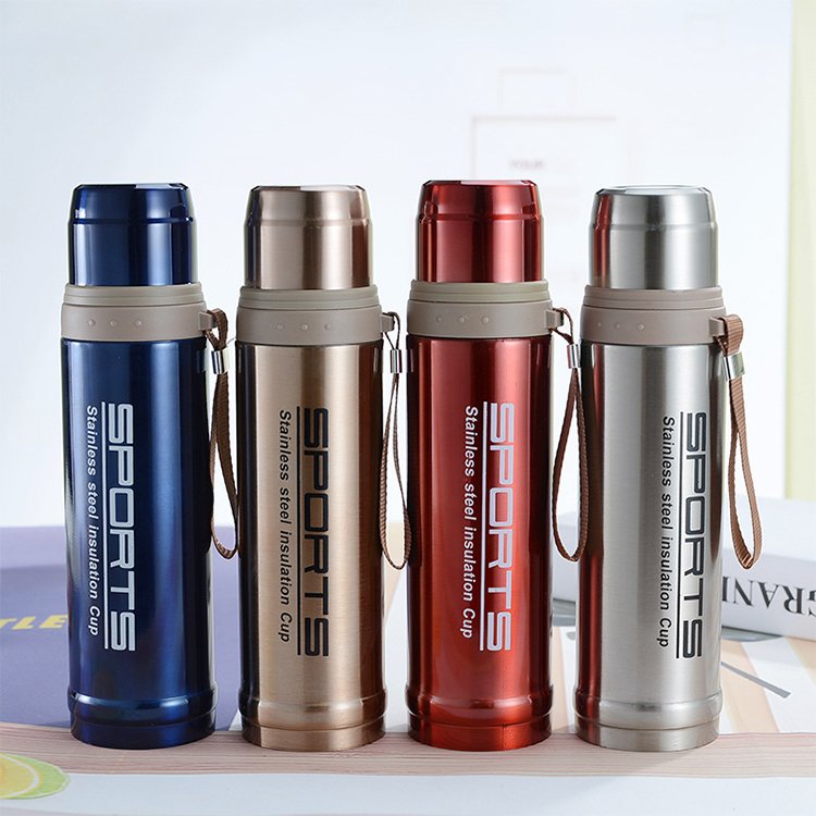 Custom Water Bottles Vacuum Thermos with Handle Double Insulated Stainless Steel CLASSIC Drinkware Vacuum Flasks & Thermoses