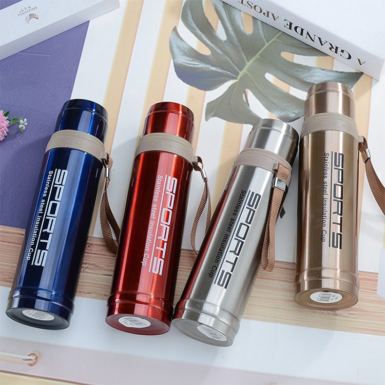 Custom Water Bottles Vacuum Thermos with Handle Double Insulated Stainless Steel CLASSIC Drinkware Vacuum Flasks & Thermoses