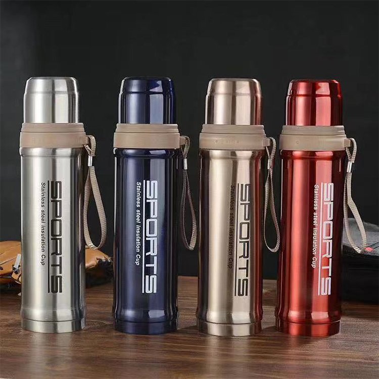 Custom Water Bottles Vacuum Thermos with Handle Double Insulated Stainless Steel CLASSIC Drinkware Vacuum Flasks & Thermoses