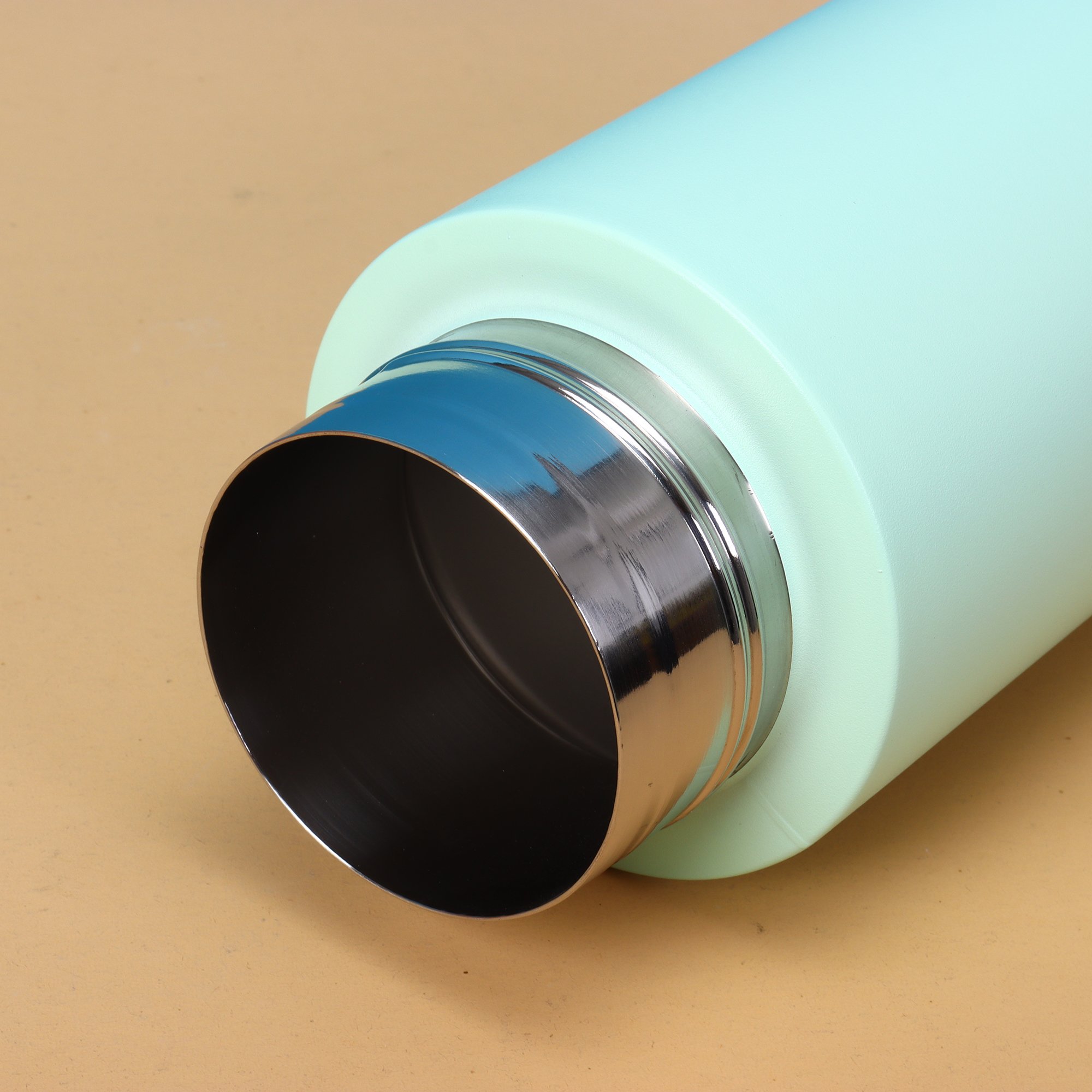 34oz style stainless steel vacuum flask reusable green double wall insulated ceramic inner water bottle with handle