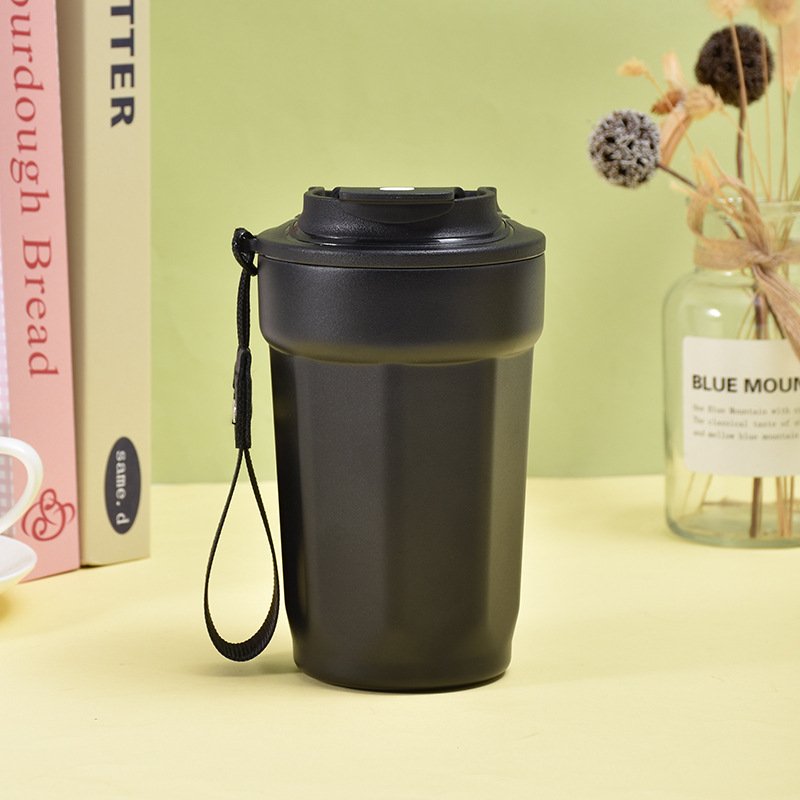 316 stainless steel curious cup Students outdoor office drinkware octagon coffee mugs portable rope bottle