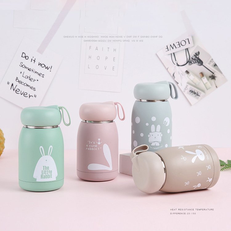 children student kids cute mini small double wall stainless steel thermos vacuum flasks water bottle