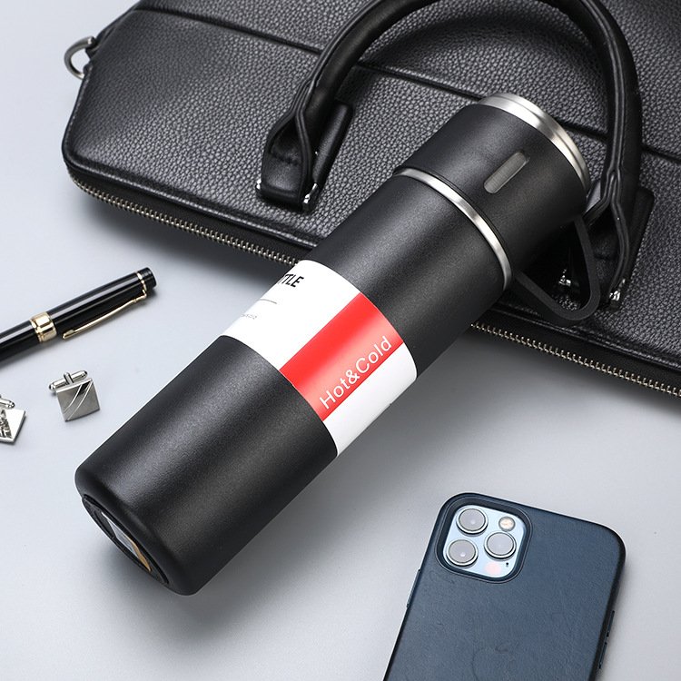 Gift Box Outdoor Coffee Tea Drinkware Stainless Steel Insulated Water Bottle Cup Vacuum Flask Set with 2 cup