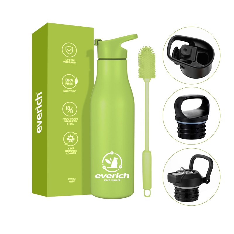 everich 500ml double wall stainless steel water bottle vacuum insulated small mouth water bottle customization color and logo