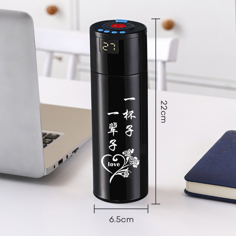 Customized 3 in 1 Steel Rechargible Smart Temperature FM Radio TF Bluetooth Speaker Tumbler Water Bottle with Reminder to Drink