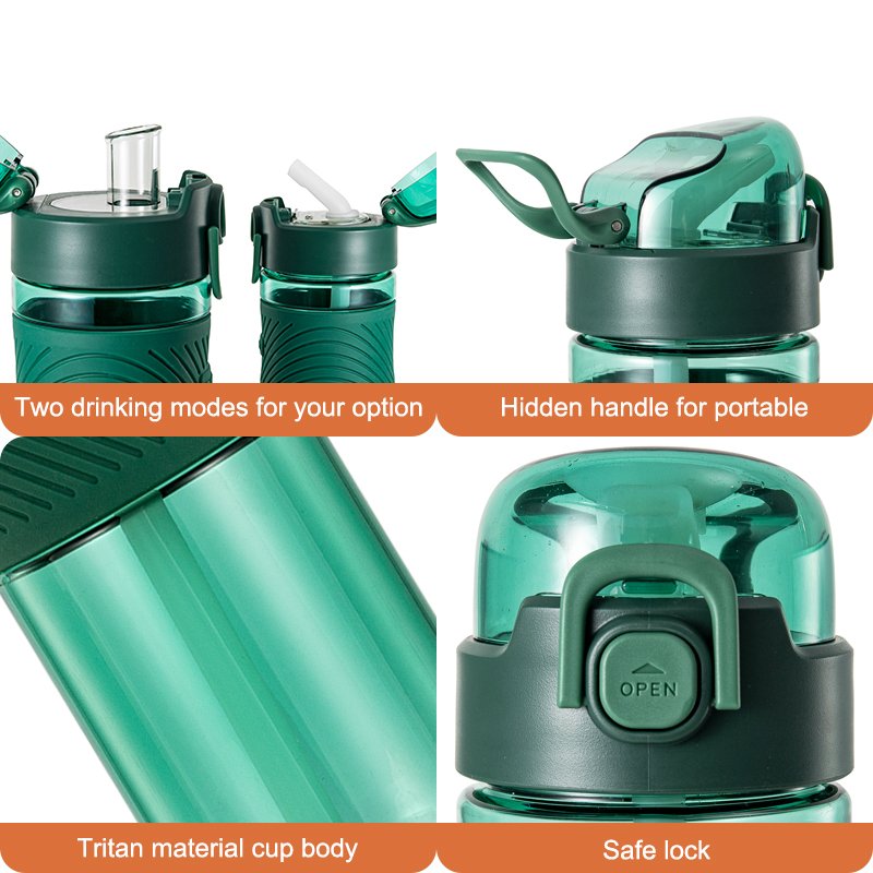 New Products 20OZ 600ml custom Leak Proof Tritan Water Bottle with Hidden Handle BPA Free 600ml Outdoor Activities and Travel