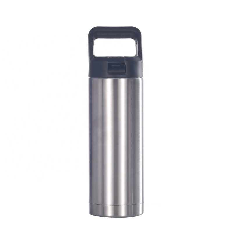 Factory 18oz Sports Stainless Steel Water Bottle with Custom Logo BPA Free Insulated Drink Container 12 Hours Adults Lid Handle