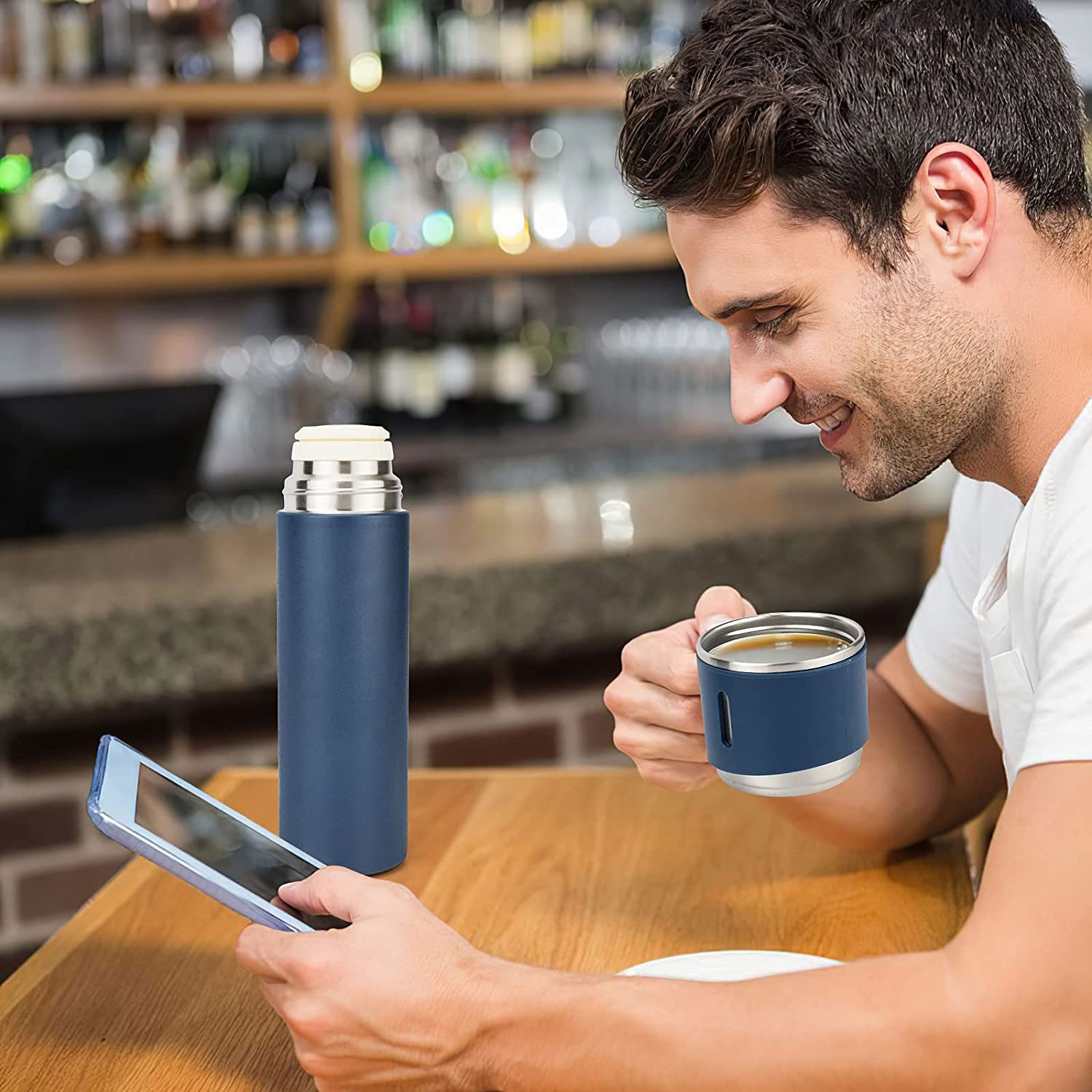 Corporate Business Stainless Steel Vacuum Flask Thermos Mug Gift Set