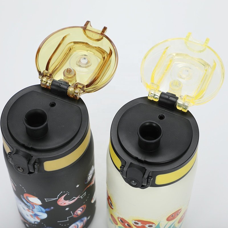 Promotional gifts stainless steel double wall vacuum insulated water bottle cute cartoon kids drinking bottle 350ml