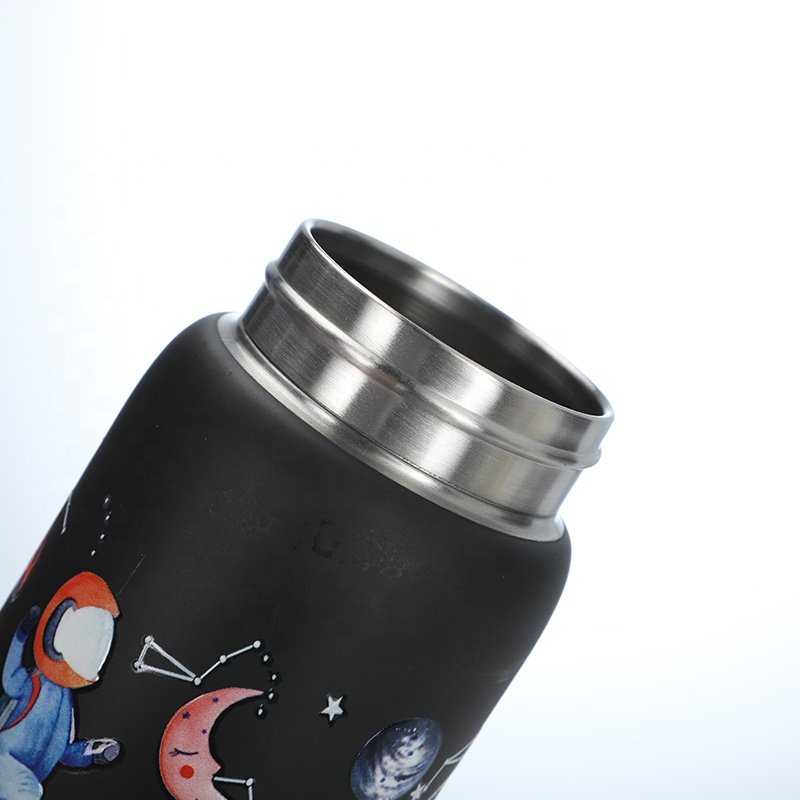 Promotional gifts stainless steel double wall vacuum insulated water bottle cute cartoon kids drinking bottle 350ml