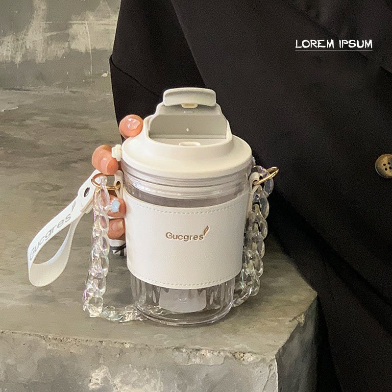 Good Price Of New Product Coffee Mug Cup Water Bottle With Strap Plastic Water Bottle Portable