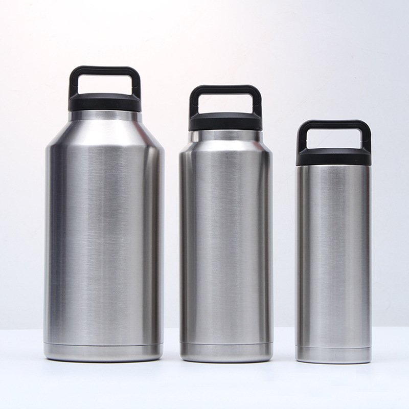 36oz Double Wall Vacuum Flask Insulated Stainless Steel Water Bottle With Customer Logo Sports Bottle With Handle Lid