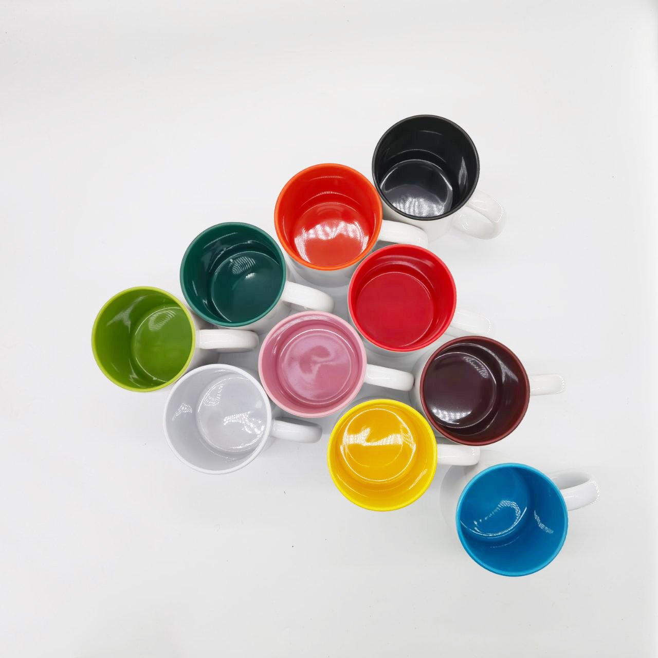 Fast shipping Sublimation Mug 15oz Handle Color Sublimation Mug Hot Sale Coffee Mugs Ceramic White Box