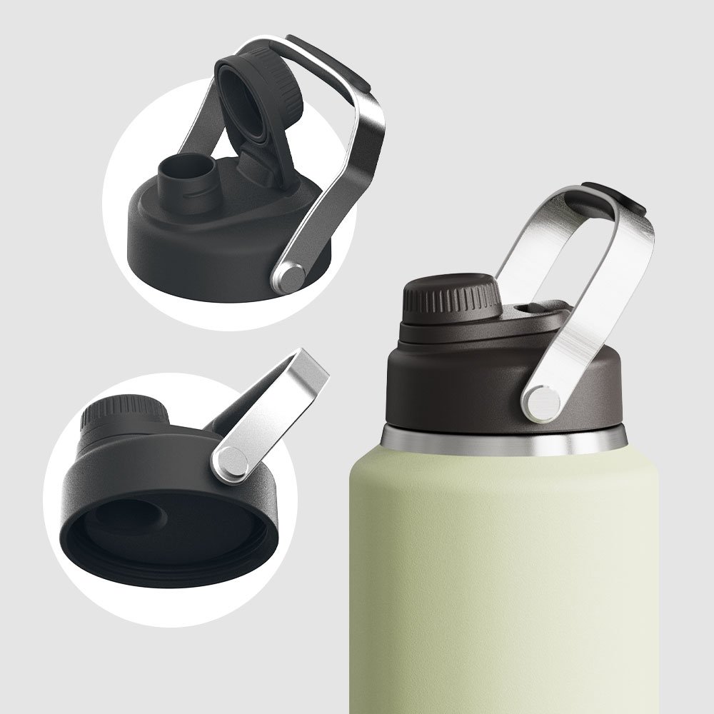18/8 Stainless Steel 64 oz Big Capacity Dog Bowl Vacuum Insulation Water Bottle with Pet Bowl