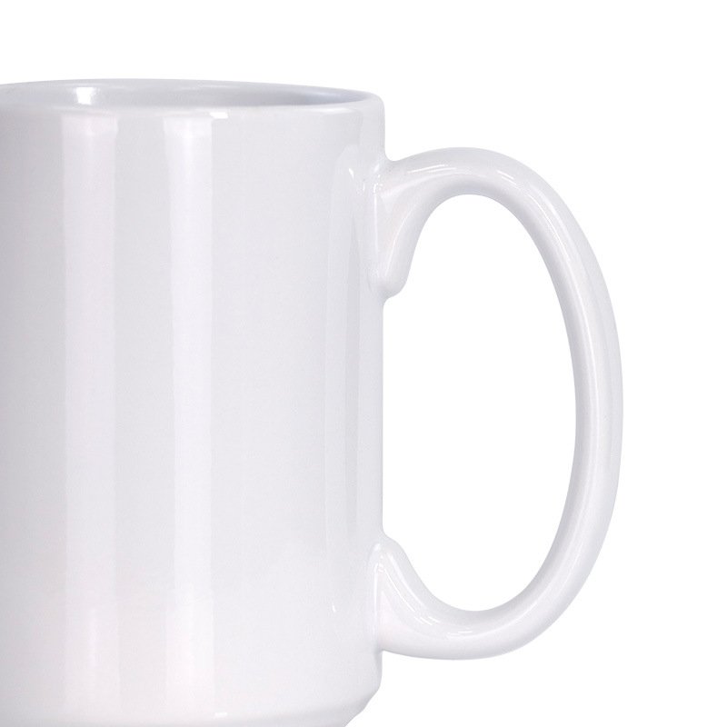 USA Warehouse RTS 15oz Sublimation White Ceramic Mug Sublimation Blank Ceramic Coffee Cup with Handle