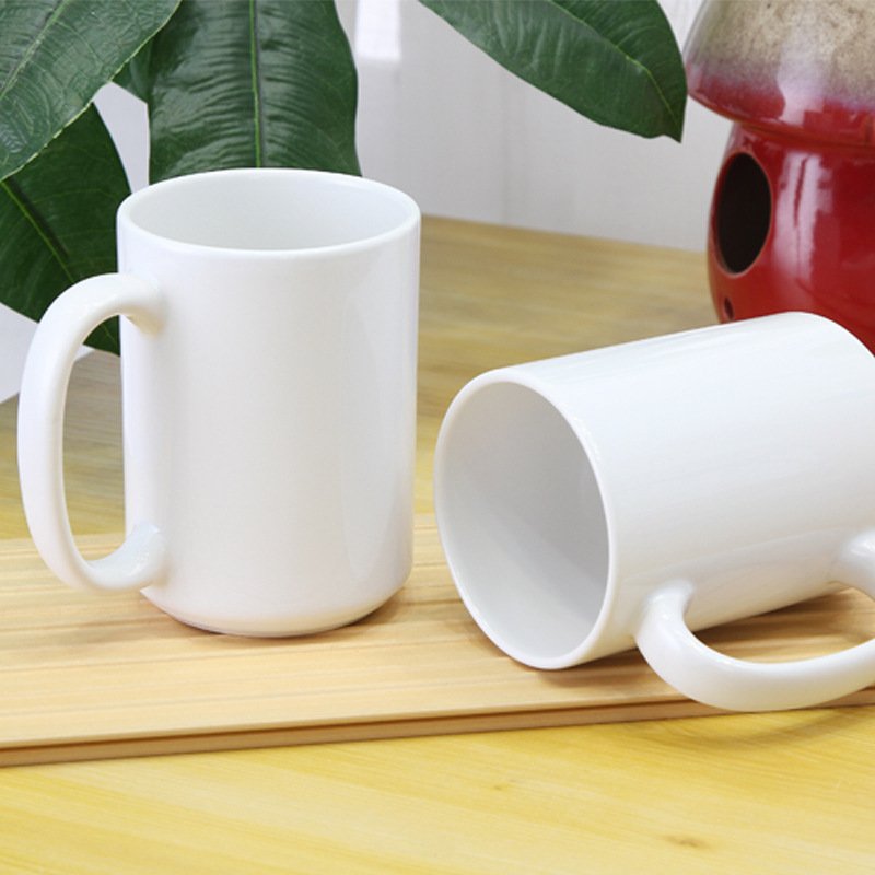 USA Warehouse RTS 15oz Sublimation White Ceramic Mug Sublimation Blank Ceramic Coffee Cup with Handle