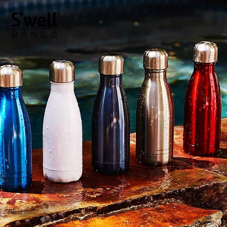 Wholesale food grade Cola Shape Double Wall Vacuum Insulated Drinking Bottle Stainless Steel Water Bottles Tazas aislantes