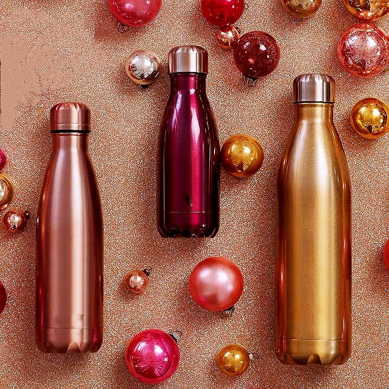 Wholesale food grade Cola Shape Double Wall Vacuum Insulated Drinking Bottle Stainless Steel Water Bottles Tazas aislantes