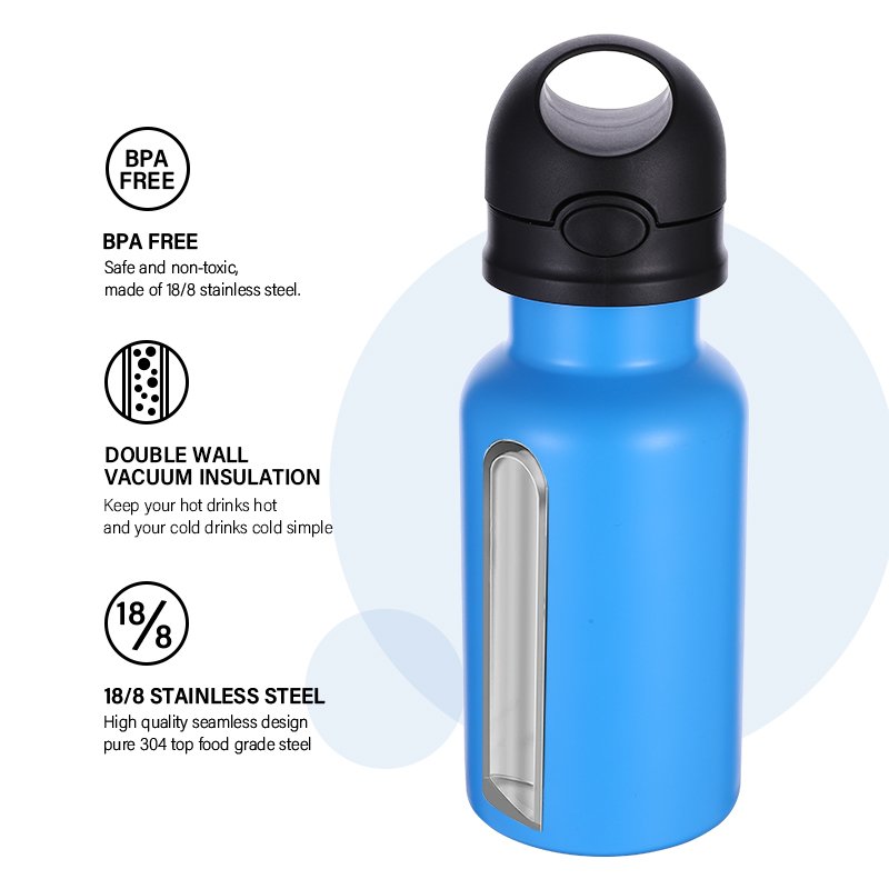 Stainless Steel Kids Water Bottle Straw Drinking Children Bpa Free Kids Drink School Cute Pattern Water Bottle