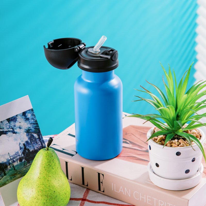 Stainless Steel Kids Water Bottle Straw Drinking Children Bpa Free Kids Drink School Cute Pattern Water Bottle