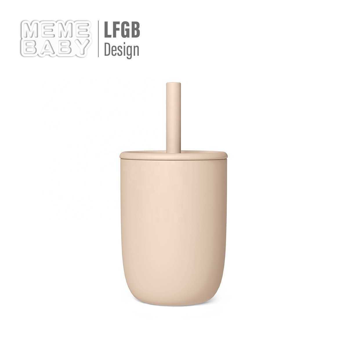 High Capacity Wholesale SIlicone Big Straw Cup Kids Water Drinking No Spill Water Cup Baby Water Bottle LFGB Approved BPA Free