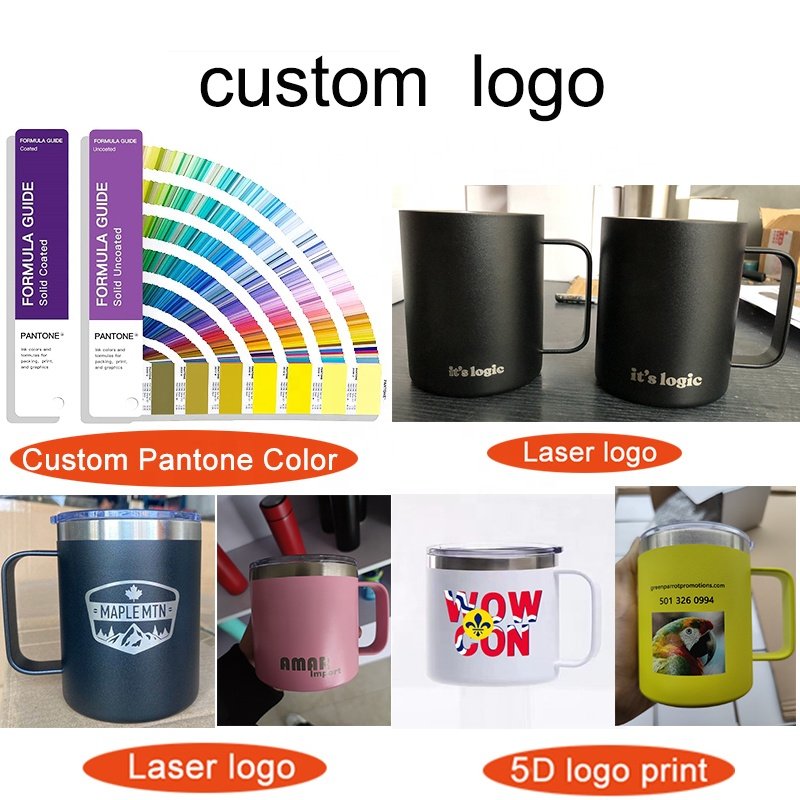 TY 14oz in stock power coating Thermal Double Wall Insulated Cup Customized Logo Stainless Steel Beer Travel Coffee Mugs