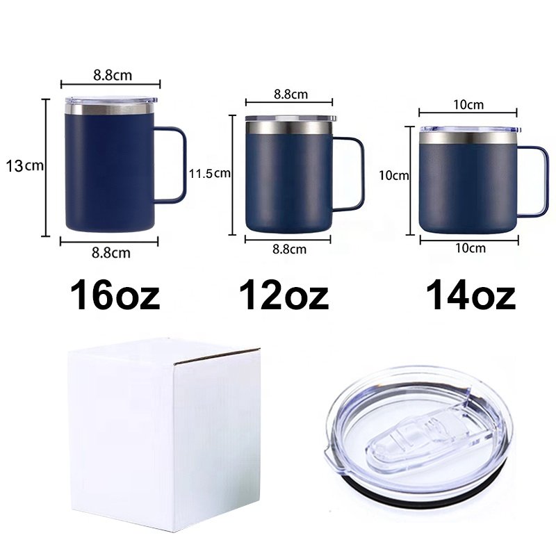 TY 14oz in stock power coating Thermal Double Wall Insulated Cup Customized Logo Stainless Steel Beer Travel Coffee Mugs