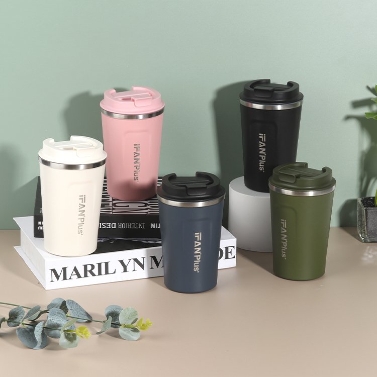Wholesale 380Ml 500Ml Unique Stainless Steel Reusable Travel Water Coffee Mugs With Custom Logo Color