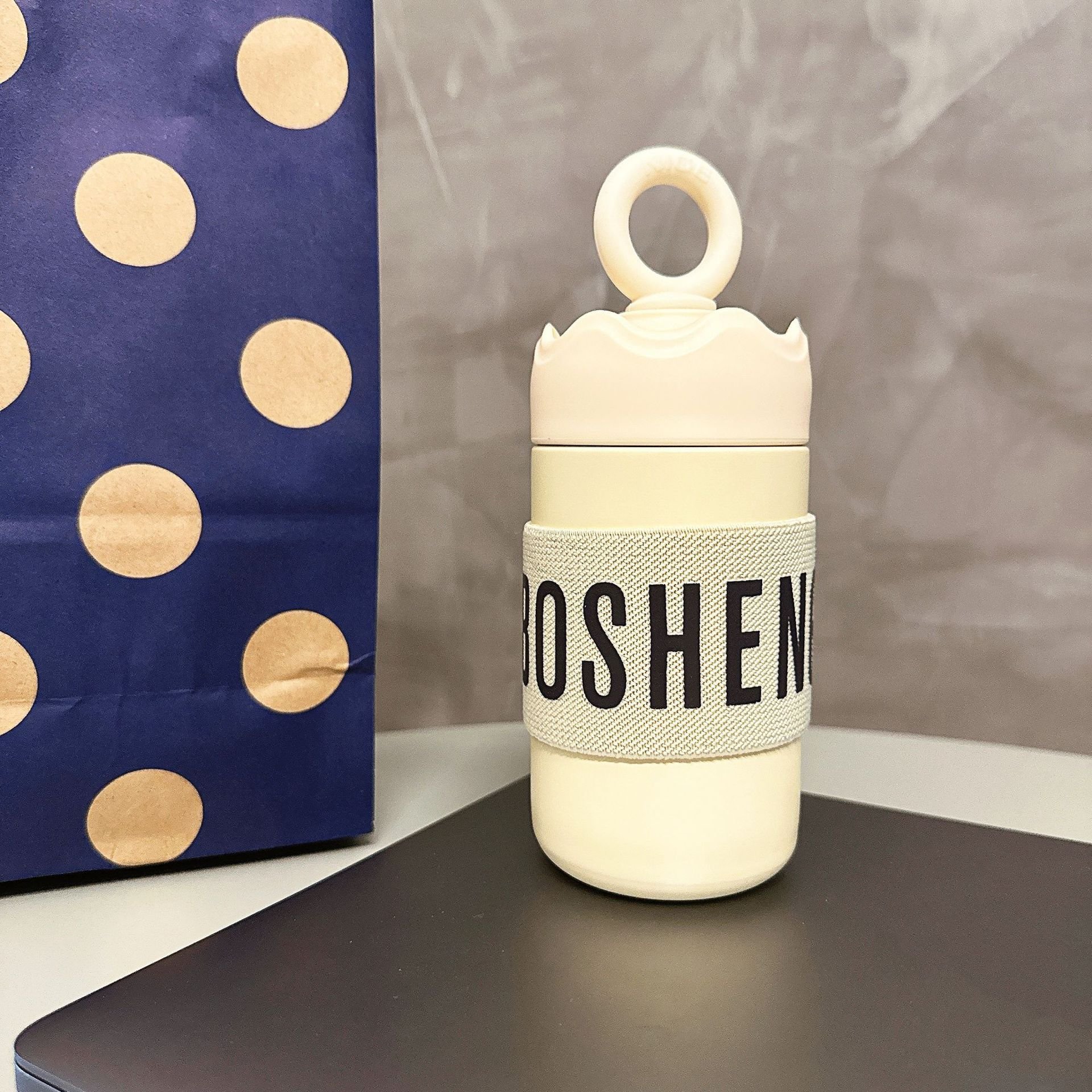 New Ins custom 260ml portable stainless steel thermos cup double wall vacuum insulated water bottle with filter and handle