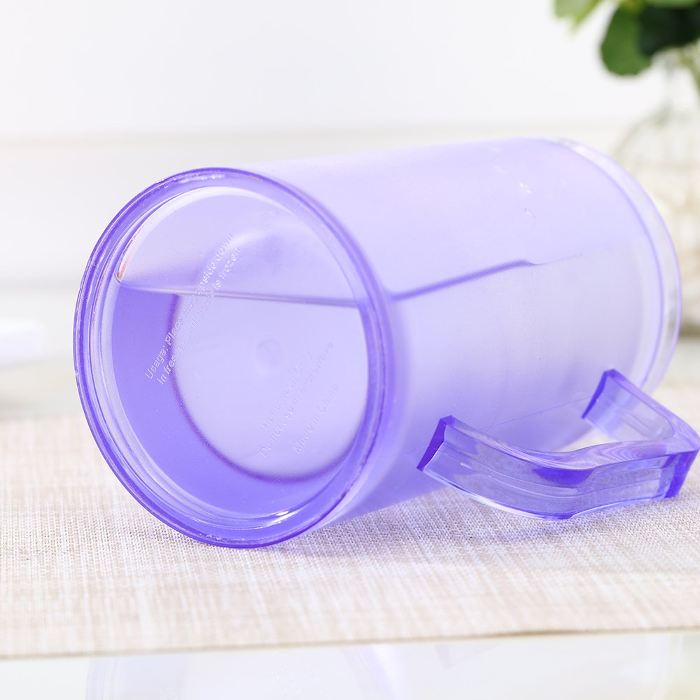 Hot sale Reusable Keep drink cold High Quality double walled plastic freezable beer mug 15oz