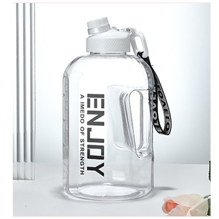 New Design durable BPA-free plastic water bottle half gallon motivational gym sports water bottles 2.2l