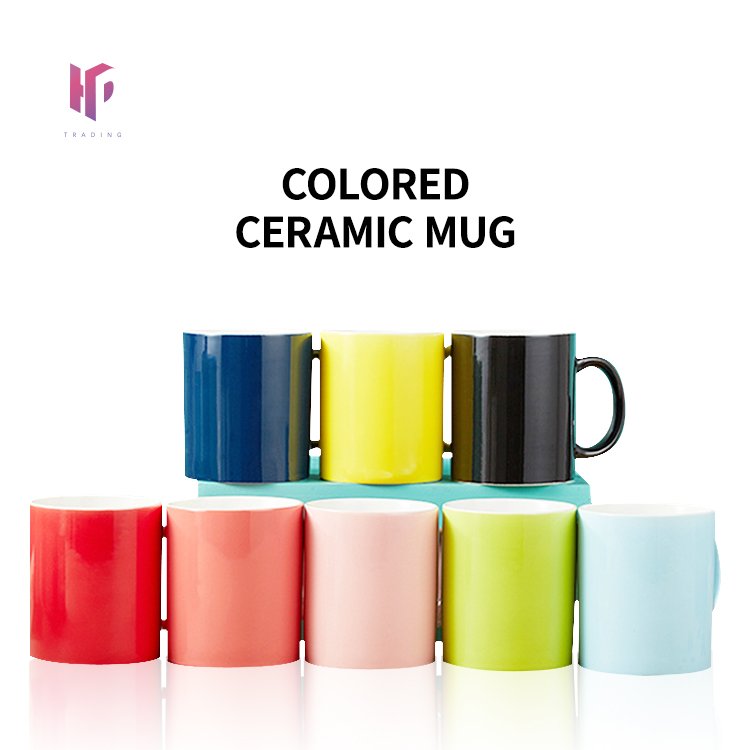 Wholesale inner colour magic mug sublimation 11 oz ceramic coffee sublimation mug