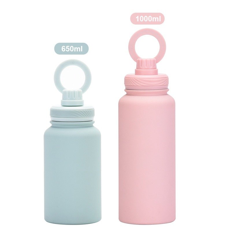 SHINBENE 22OZ/650ML Magnetic Round Mouth Stainless Steel Insulated Water Bottle Adjustable Angles Holder Cup